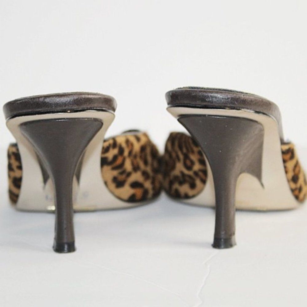 Ann Marino Slip On Leopard Sandals Size 7.5 - Picture 4 of 5